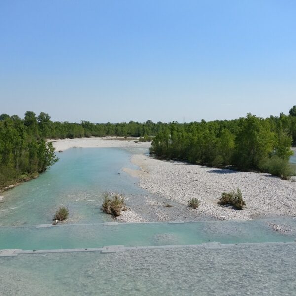 vista sul fiume Torre dal ponte di Salt